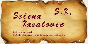 Selena Kasalović vizit kartica